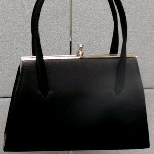 Dollargrand London Black Satin Evening Bag